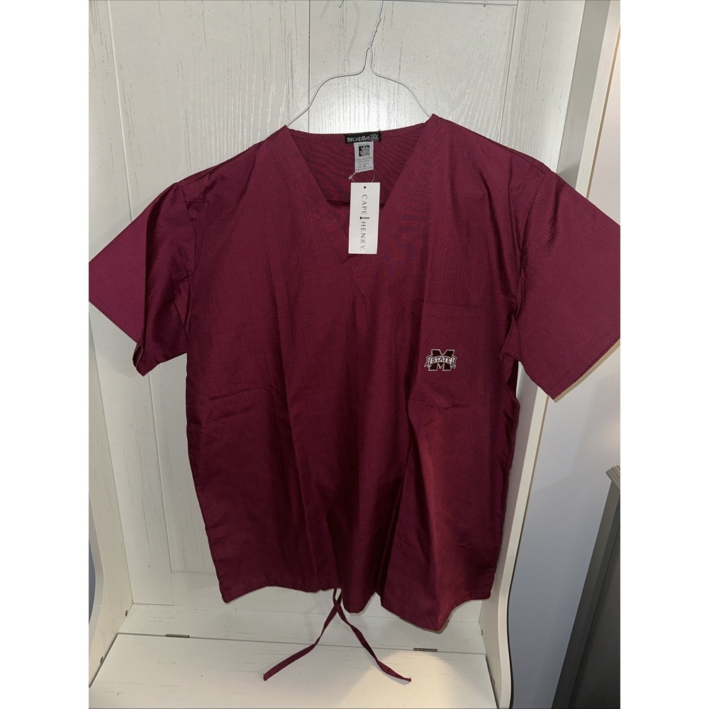 Cape Henry Broad‎ Bay Mississippi State Scrub Top/ Bottom NWT Maroon Size Medium